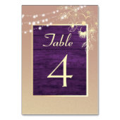 Rustikale Holzwinger-Hochzeit Tischnummer (Rückseite)