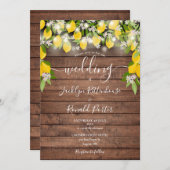 Rustikale Holzwinger Lemons Blossom Hochzeit Einladung (Vorne/Hinten)