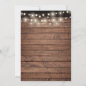 Rustikale Holzwinger-Leuchten Grüne Babydusche Einladung (Rückseite)