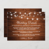 Rustikale Holzwinkernenleuchten - Details-Karte Postkarte (Vorne/Hinten)