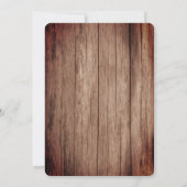 Rustikale Holzwolle und Streicheleichen Hochzeit Save The Date (Rückseite)