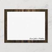 Rustikale Holzzeichenleuchten Dankeschön Karte (Rückseite)