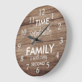 Rustikale Holzzeit mit Familienangebot Bauernhof Große Wanduhr (Winkel)