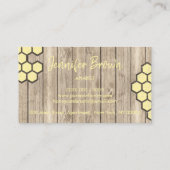 Rustikale Honeycomb Rure Raw Apiary Visitenkarte (Rückseite)