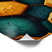 Rustikale Honeycomb Textured Abstrakt Art Poster (Ecke)