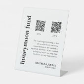 Rustikale Honeymoon Fund Scan QR wollen gut unters Sockelschild (Vorderseite)