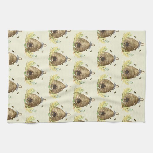 Rustikale Honigbiene Geschirrtuch (Horizontal)