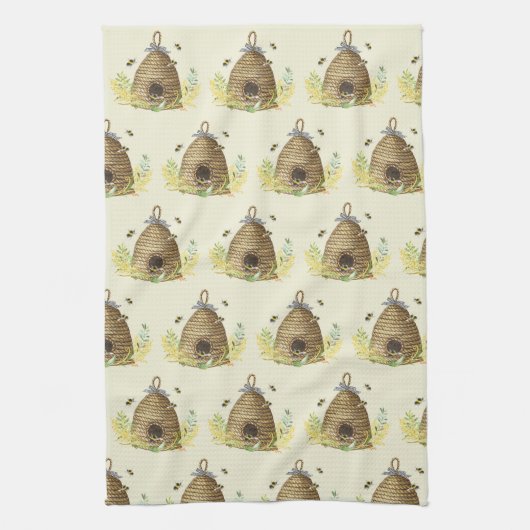 Rustikale Honigbiene Geschirrtuch (Vertikal)