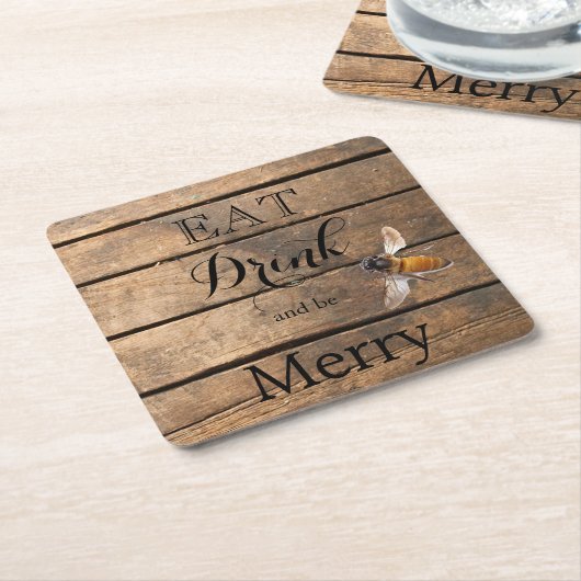 Rustikale Honigbiene Rechteckiger Pappuntersetzer (angewinkelt)