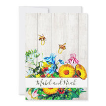 Rustikale Honigbienen Hochzeit Gold Öko