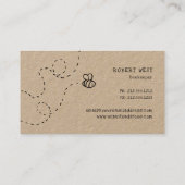 rustikale Honigbienenkarte Visitenkarte (Rückseite)