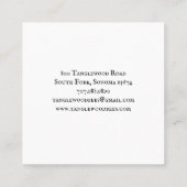 Rustikale Honigbienenzuchtprodukte Quadratische Visitenkarte (Rückseite)