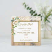 Rustikale Honigkiefer Save The Date (Stehend Vorderseite)