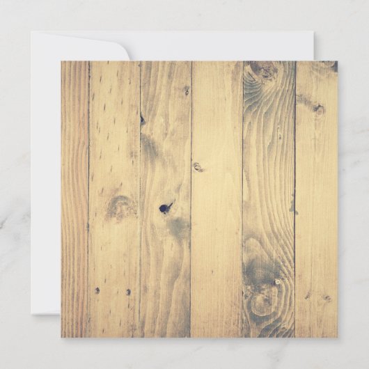 Rustikale Honigkiefer Save The Date (Rückseite)