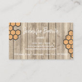 Rustikale Honigwabenkraut, roh Honig, Apiary Visitenkarte (Rückseite)