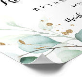 Rustikale horizontale Probe Abendessen Begrüßungsz Poster (Ecke)