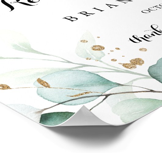 Rustikale horizontale Probe Abendessen Begrüßungsz Poster (Ecke)