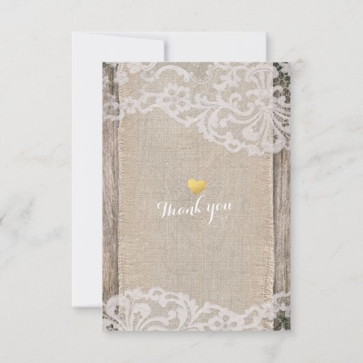 Rustikale Horseshoes Burlap Lace Wedding RSVP Antw (Rückseite)