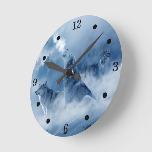 Rustikale Howling Wölfe rund um die Uhr (Winkel)