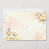 Rustikale Hübsche Wasserfarbenhochzeit Save The Date (Rückseite)