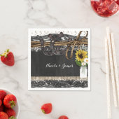 Rustikale Hufeisen & Blume Hochzeit von Neapel Serviette (Beispiel)