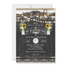 Rustikale Hufeisen & Blume Hochzeitseinladungen