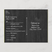 Rustikale Hufeisen & Blume Hochzeitsskrippe Einladungspostkarte (Rückseite)