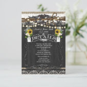 Rustikale Hufeisen & Blume Länderbeschreibung Begleitkarte (Stehend Vorderseite)