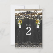 Rustikale Hufeisen & Blume Tischnummern (Vorderseite)