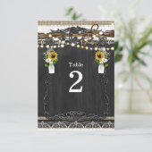 Rustikale Hufeisen & Blume Tischnummern (Stehend Vorderseite)