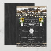 Rustikale Hufeisen & Blume VERLOBUNG Land Einladung (Vorne/Hinten)