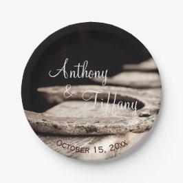 Rustikale Hufeisen Cowboy Hochzeitstorte Pappteller