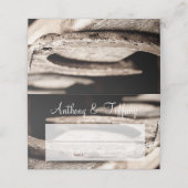 Rustikale Hufeisen Cowboy Wedding Platzkarte (Außenseite Aufgefaltet)