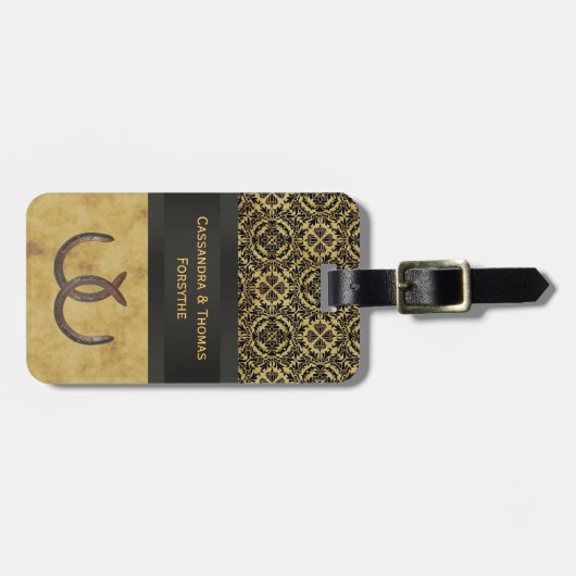 Rustikale Hufeisen erschüttert BG Gepäckanhänger (Vorderseite horizontal)