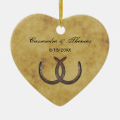 Rustikale Hufeisen erschüttert BG Keramikornament (Vorne)