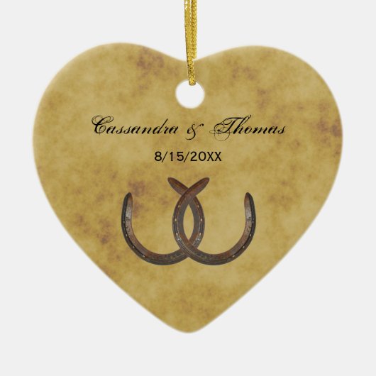 Rustikale Hufeisen erschüttert BG Keramikornament (Vorne)