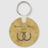 Rustikale Hufeisen erschüttert BG Schlüsselanhänger (Vorderseite)