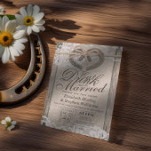 Rustikale Hufeisen Essen Drink Verheiratet Hochzei Einladung