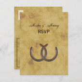 Rustikale Hufeisen gestört BG-UAWG Einladungspostkarte (Vorne/Hinten)