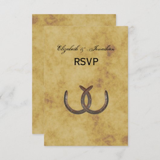 Rustikale Hufeisen gestört BG-UAWG RSVP Karte (Vorne/Hinten)