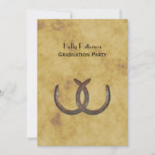 Rustikale Hufeisen gestört BG V Abschluss Einladung (Vorderseite)