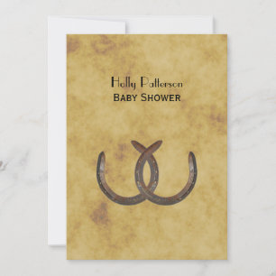 Rustikale Hufeisen gestört BG V Babydusche Einladung