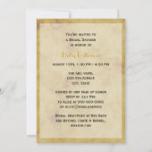 Rustikale Hufeisen gestört BG V Brautparty Einladung (Rückseite)