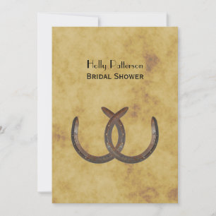 Rustikale Hufeisen gestört BG V Brautparty Einladung