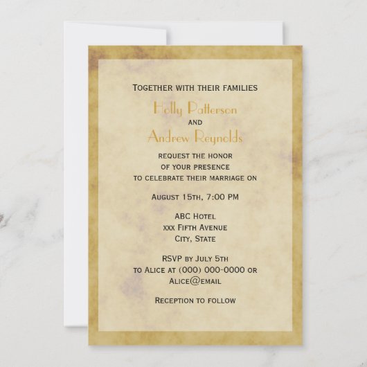 Rustikale Hufeisen gestört BG V Hochzeit Einladung (Rückseite)