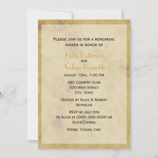 Rustikale Hufeisen gestört BG V Probe Din Einladung (Rückseite)