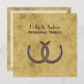 Rustikale Hufeisen gestörte Probe BG SQ Einladung (Vorne/Hinten)