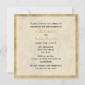 Rustikale Hufeisen gestörte Verlobung des BG-SQ Einladung (Rückseite)