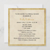 Rustikale Hufeisen gestörtes BG-SQ-Brautparty Einladung (Rückseite)