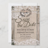 Rustikale Hufeisen-Hochzeit Save The Date (Vorderseite)